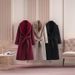 Fashion Long Fur Lapel Woolen Coat Autumn And Winter_ecoleips.com