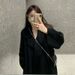 2025 Spring And Autumn Korean Version Small Versatile Coat Medium And Long Gray Woolen Coat Female Hepburn Style_ecoleips.com