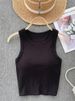 SINGREINY Sleeveless Knit Top Women Backless Korean Bra O Neck Solid Elastic Waist Ladies Elegant Fashion Casual Crop Top_ecoleips.com