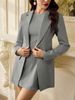 Women's Office Wear Suit Set - Blazer & Short Dress Two-Piece Outfit For Work, Elegant And Stylish_ecoleips.com
