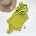 Elegant One-Shoulder Monokini Swimsuit For Women - 3D Floral Design, Sexy & Supportive, Quick-Dry Polyester & Spandex Blend_ecoleips.com