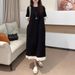 Plus Size Women's Summer High-End French Design Patchwork For Chubby Women, Belly Covering, Slimming, Hepburn Style_ecoleips.com