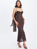 Mozision Polka Dot Backless Sexy Maxi Dress Women Elegant Sweetheart Neck Spaghetti Strap Sleeveless Bodycon Club Party Dresses_ecoleips.com