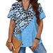cross-border Leopard Print Spring-summer Casual Short-sleeve Loose Elegant Women's T-shirt Top_ecoleips.com