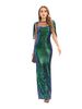 Sexy Retro Green Sequin Dress For Women - A-Line Long Evening Party Gown With Sparkle Details_ecoleips.com