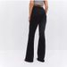 Women's Stretch Flared Jeans | Mid-Rise Bootcut | Vintage Wash Denim | Comfortable Loose Fit | Black Casual Pants_ecoleips.com