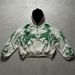 Women's Oversized Letter Print Hooded Cardigan – Streetwear Zip-Up Sweatshirt (Black/White/Green, S-4XL)_ecoleips.com