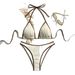 Sexy Fashion Solid Color Beach Bikini Swimsuit New Style Women's Clothing_ecoleips.com