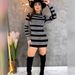 Women's Clothing Long Sleeved Hip Wrapped Stretch Dress_ecoleips.com