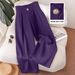 Women's Versatile Casual Wide Leg Trousers Button Detailing Spring/Summer Fashion European And American Style Clothing_ecoleips.com