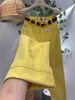 Plus-size Yellow Denim Jeans For Women, New Spring/summer Style, High-waisted, Casual, Loose, Slimming, Wide-leg,_ecoleips.com