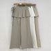 High Waist False Two-Piece Flounce Hem Wide Leg Pants - Flowy Bootcut Trousers With Layered Detail Premium Drape Fabric_ecoleips.com