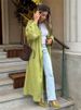 Tossy Casual Loose Lace-Up Dress Female Lapel Long Sleeve High Waist Solid Autumn 2025 New Bandage Dress Women's Commute Dress_ecoleips.com