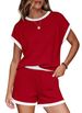 Women's Clothing Summer Women's Casual Pajama Set Round Neck Loose Fit Fashion For Formal & Casual For Women_ecoleips.com