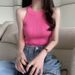 French-Style Sweetheart Cutout Halter Neck Camisole Women, New Summer Model, Suitable For Outdoor Wear, Versatile And_ecoleips.com