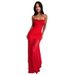 Women's Clothing Sexy And Charming Off-Shoulder Strapless Maxi Dress Sheer Mesh For Cocktail Party/Banquet Style Summer Women's Clothing/Dress_ecoleips.com