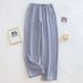 New Cotton Simple Comfortable Loose Home Pajamas Pants For Women Multicolored Flower With Side Pockets Cute Sleepwear Pants_ecoleips.com