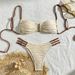 Women's Clothing Color Blocked Tie-Up Bikini Three-Piece Swimsuit Sexy Beachwear For Summer Vacation_ecoleips.com