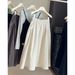 Women's High Waist A-Line Skirt Elastic Waist Loose Pocket Midi Umbrella Skirt Spring Autumn New 2026_ecoleips.com