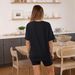 Women's Two-piece Set Solid Color T-shirt Cycling Shorts Summer Comfortable Leisure Commuting Two-piece Set_ecoleips.com