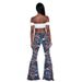 K Fashion Pattern Printed Women's Micro Flared Pants With Flared Pants_ecoleips.com