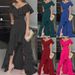 2026 European And American Women's Fashion V-neck Ruffle Irregular Elegant Dress_ecoleips.com