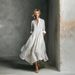2026 European And American Cross-border Independent Site New Western Casual Cotton-linen Vacation Half-open_ecoleips.com