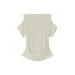 Summer Pure Desire One Shoulder Black Short Sleeve Women's T-shirt Korean Style Slimming Top Exposed Shoulder Fashionable_ecoleips.com