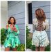 Women's Clothing Women's Printed Deep V Hollowed Out Long Sleeved Top And Ruffled Jumpsuit/pants Set Fashion_ecoleips.com