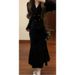 Luxury Two-Piece Set – Elegant Korean-Style Blazer & Skirt Outfit For Women (S/M/L/XL, Black)_ecoleips.com
