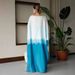 Women's Clothing Tassel Tie Dye Printed Long Skirt For Middle Eastern Saudi Arabian Dress Robe Fashionable Muslim Clothing Modest Abaya Dress_ecoleips.com