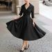 2026 New Spring Women's Clothing, Cross-Border European And American Dresses, Elegant Waist-Cinching Slim-Fit French_ecoleips.com