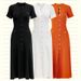 French Style Women's Long Dress Export Quality Light Luxury Knitted Round Neck Design With Ruffled Skirt Hollowed Out Detail_ecoleips.com