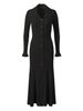 Women's French Style Long Dress Elegant Single-Breasted Lapel Collar Fashion_ecoleips.com