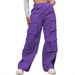 Women's Clothing Casual Fashion Autumn And Winter Solid Color Multi Pocket Workwear Trousers Women_ecoleips.com