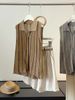 Women's Old Money Style Color Block Striped Sleeveless Knit Top Slim Fit Polo Collar Cardigan New Summer Elegant_ecoleips.com
