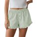 Women's Pleated Boxer Shorts, New Trendy Versatile Beach Shorts With Pockets, Cross-border European And American_ecoleips.com