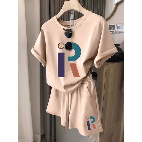 Women's Clothing Summer New Fashion Short Sleeved Shorts Suit Loose Slim Two Piece Suit Stylish Casual Sports Suit_ecoleips.com