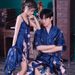 Voya 2020 New Women's Pajamas Spring And Autumn Silk-like Printed Pajama Set Crane Sexy Morning Robe_ecoleips.com