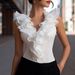Summer Collection Ruffled Irregular Versatile Shirt Vest Women's Clothing Tops Cross Border European American Amazon AliExpress Popular_ecoleips.com