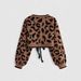 European And American Cross-border Leopard Print Bow Tie Knitted Sweater Women's Long-sleeve Cardigan Top_ecoleips.com
