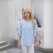 Cross-border 2025 Foreign Trade Women's Clothing , European And American Style, Round Neck, Solid Color,_ecoleips.com