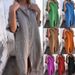 Women's Clothing Spring And Summer Loose Casual Mid Sleeve Cotton And Linen Shirt Dress For Women_ecoleips.com
