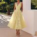 2026 European And American Women's Dress Banquet Evening Dress Sleeveless Vest V-neck Digital Printed Dress_ecoleips.com