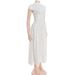 European And American Cross-border Retro Style Polka Dot Printing Sleeveless Round Neck Slim-fitting High-waisted A-shaped Skirt Long Dress_ecoleips.com