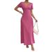 2026 European And American Summer New Style Best-Selling Plus Size Women's Solid Color Sexy Deep V Short Sleeve_ecoleips.com