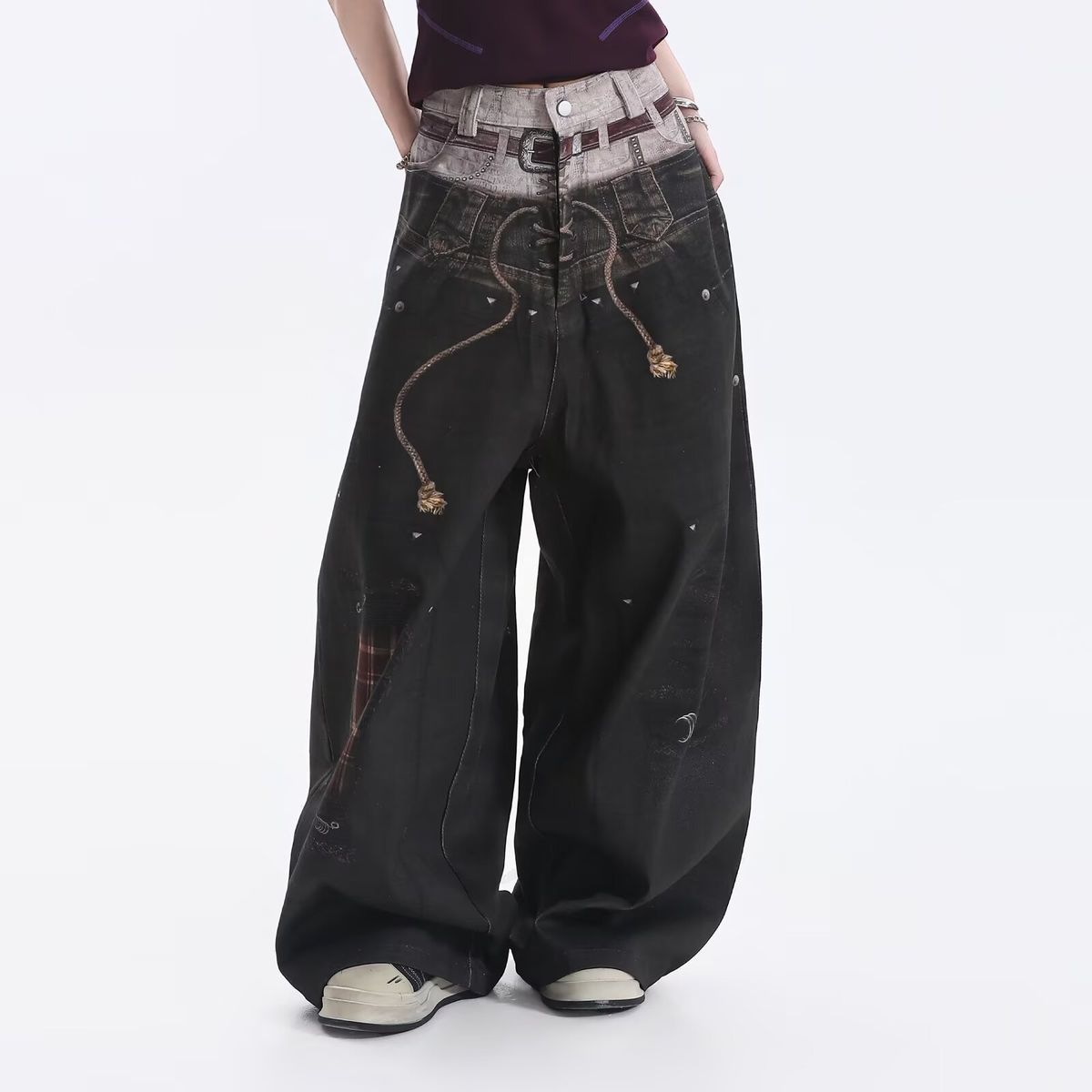 2026 New American Vintage Jeans Unisex, Spring/Autumn Trendy Brand Washed Loose Straight-Leg Wide-Leg Long Pants_ecoleips.com