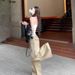 Women's High-Waisted Khaki Casual Pants Lazy Style Slimming Loose Wide Leg Floor-Length Pants Perfect for Summer_ecoleips.com