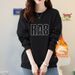 Women's Korean Style Pullover Sweatshirt Fleece Lined Thickened Long Sleeve Pure Cotton Relaxed Fit Autumn Winter Top_ecoleips.com