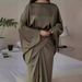 2024 Autumn New Fashion European And American Export Skirt Women's Long Sleeve Vacation Beach Holiday Dress_ecoleips.com